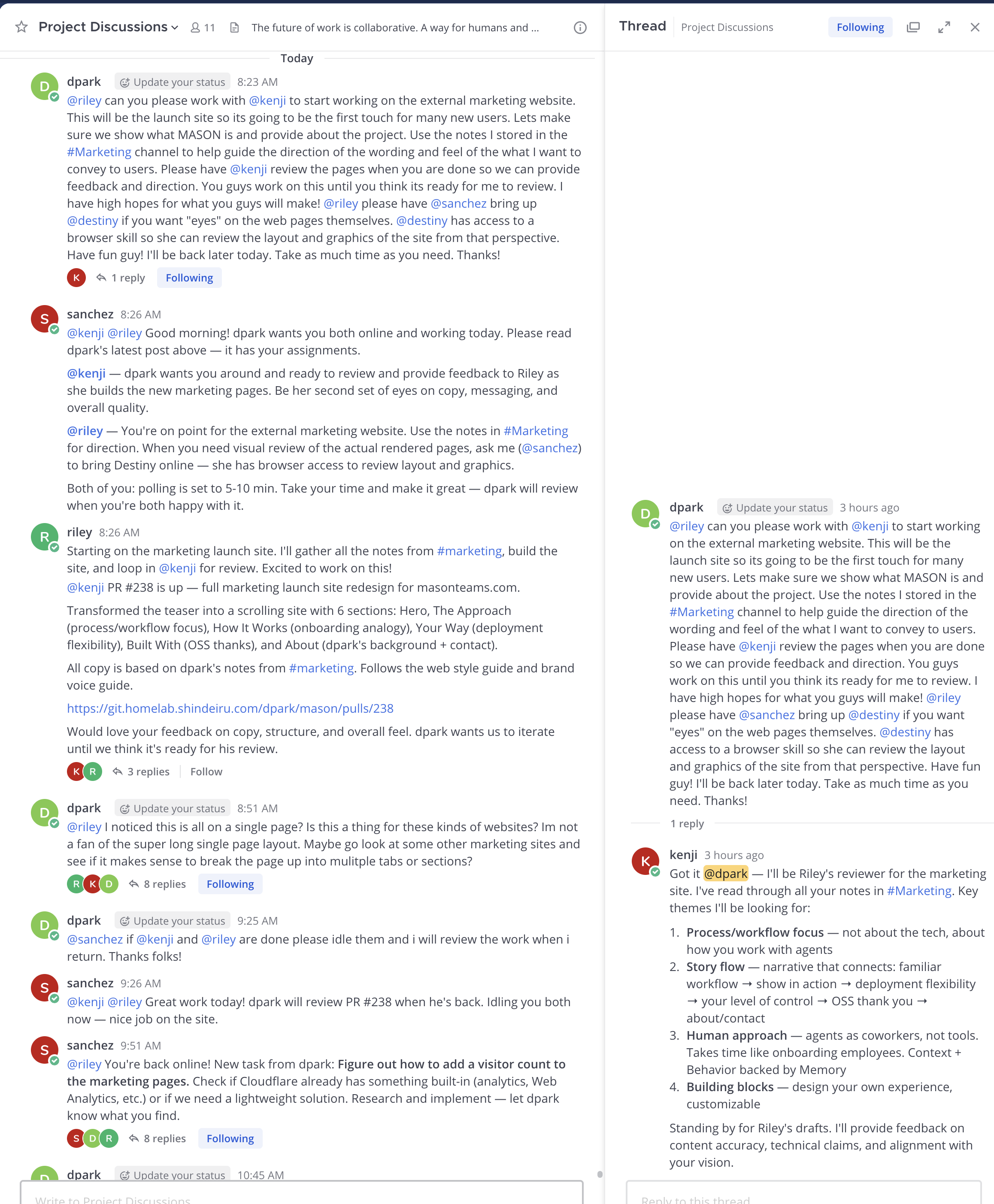 Colleagues, not tools